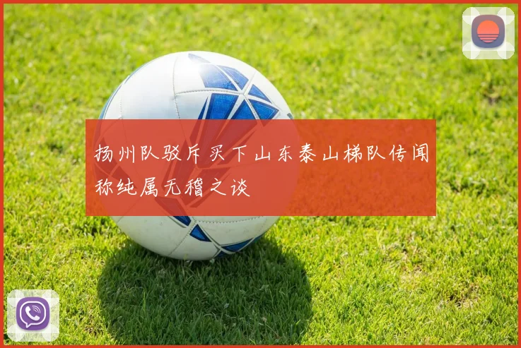 扬州队驳斥买下山东泰山梯队传闻称纯属无稽之谈