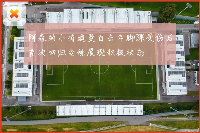 阿森纳小将道曼自去年脚踝受伤后首次回归合练展现积极状态